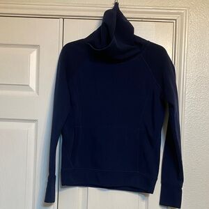 Navy Blue Turtleneck Sweatshirt